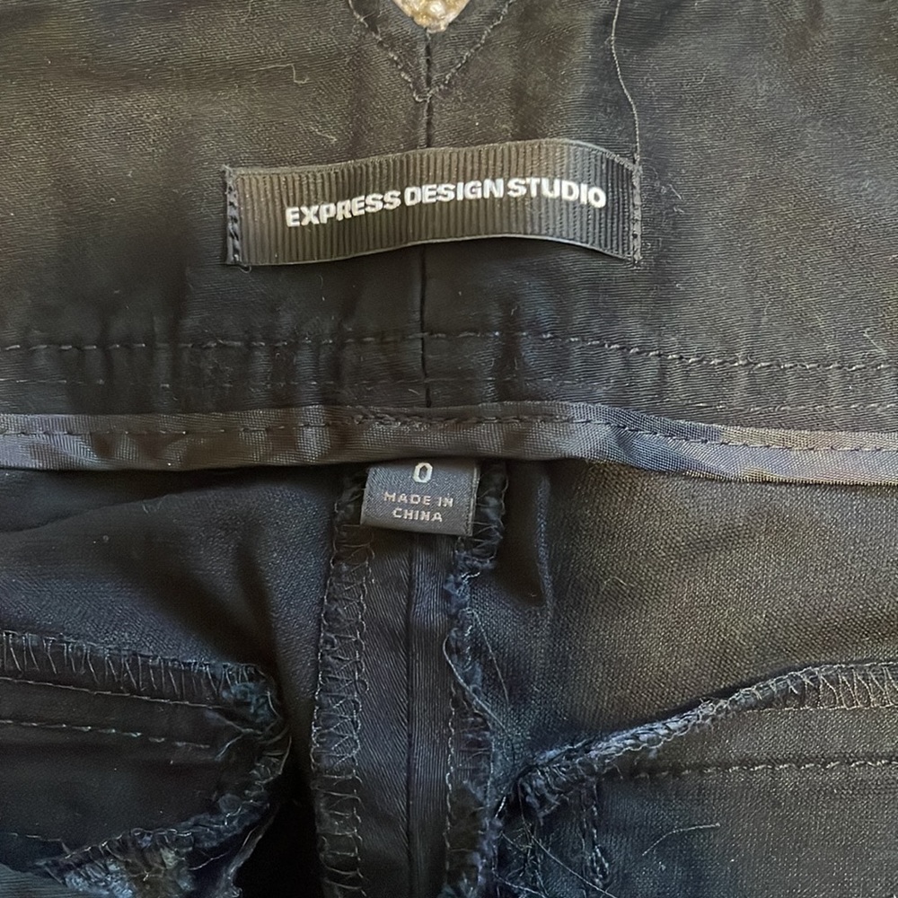 Express Design Studio Black Button Shorts - image 3